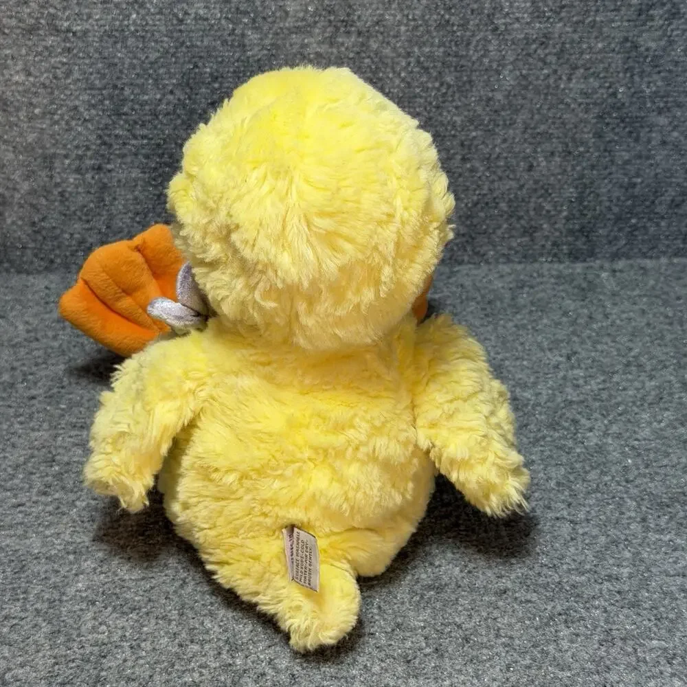 Vintage Gund Yellow Flower Duck Duckling Plush Stuffed Animal Soft Cuddly 12”